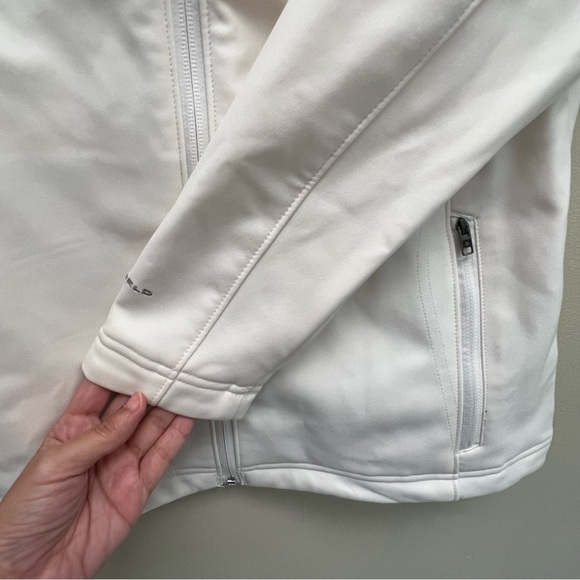 Columbia Soft Shell Off White Omni-Shield Full Zip Jacket Size Small - Picture 4 of 14